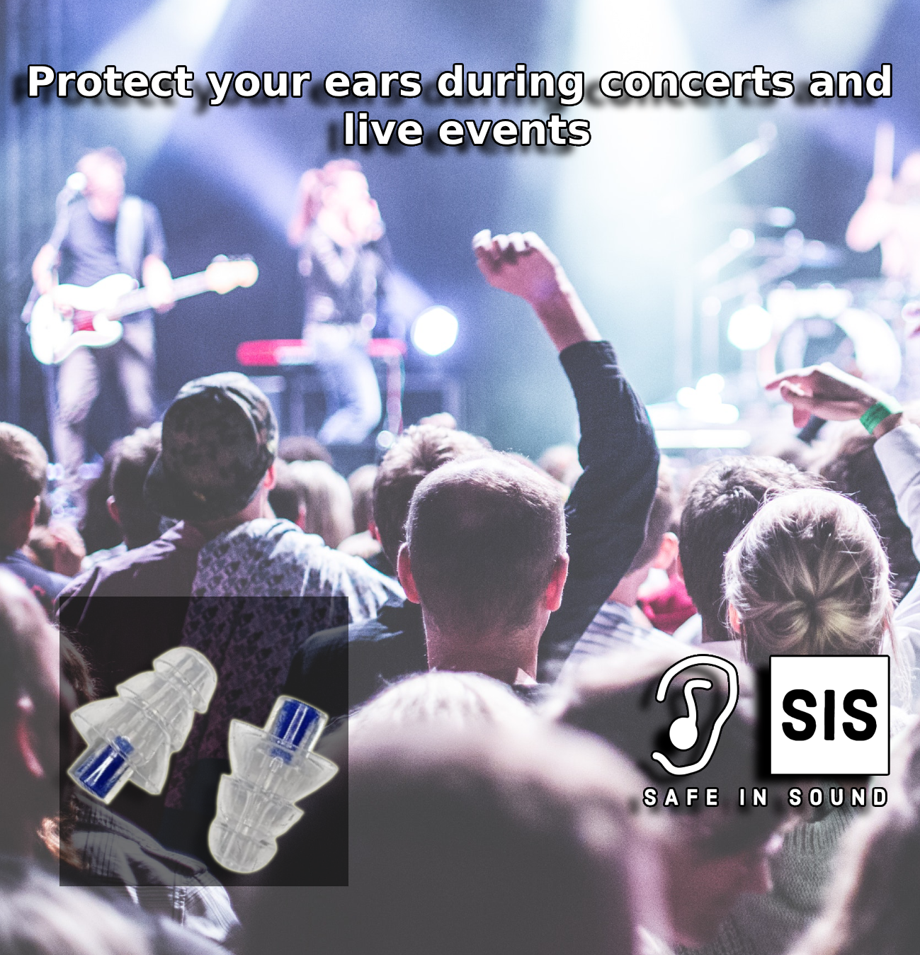 Safe In Sound High Fidelity Earplugs (NRR 23dB) for Music Festivals, Musicians, Drummers, DJ's, Nightclubs & Sporting Events